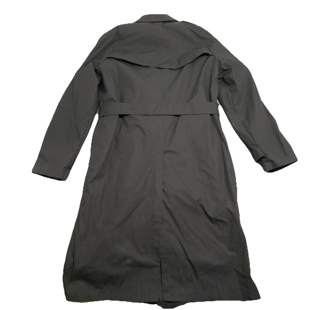 Defense Logistics Agency Garrison All Weather Black Trench Coat Men's 40XL NWOT - Picture 3 of 11